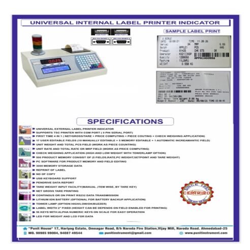 Platform Weighing Scale With Inbuilt Lable Printer With Data Storage - Image 2