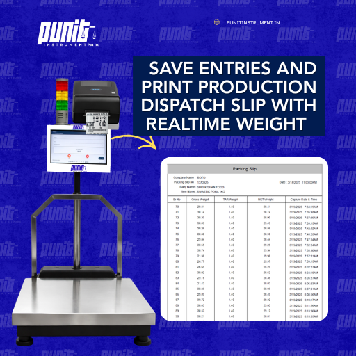 Punit Industrial Weighing Scale With Barcode Sticker Printer & Barcode Inventory Management ( Touchscreen Based ) - Image 3