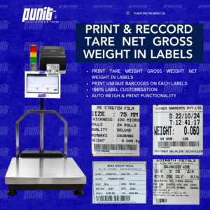 Pinnacle Industrial Weighing Scale With Barcode Sticker Printer & Barcode Inventory Management ( Touchscreen Based )