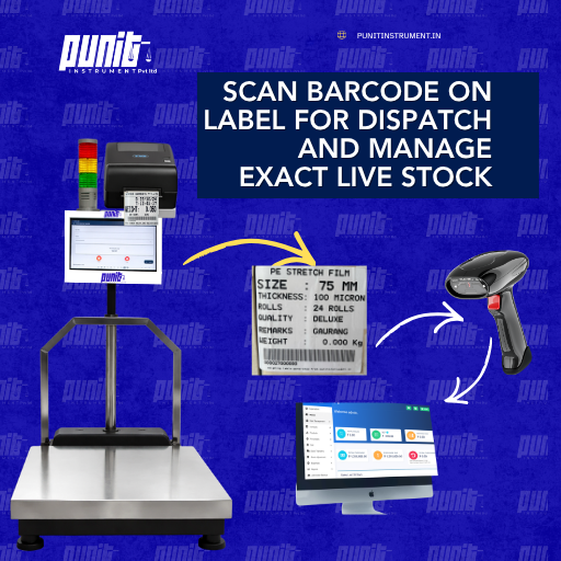 Punit Industrial Weighing Scale With Barcode Sticker Printer & Barcode Inventory Management ( Touchscreen Based ) - Image 2