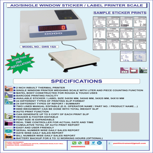 Receipt Printing Platform Weighing Scale - Image 4