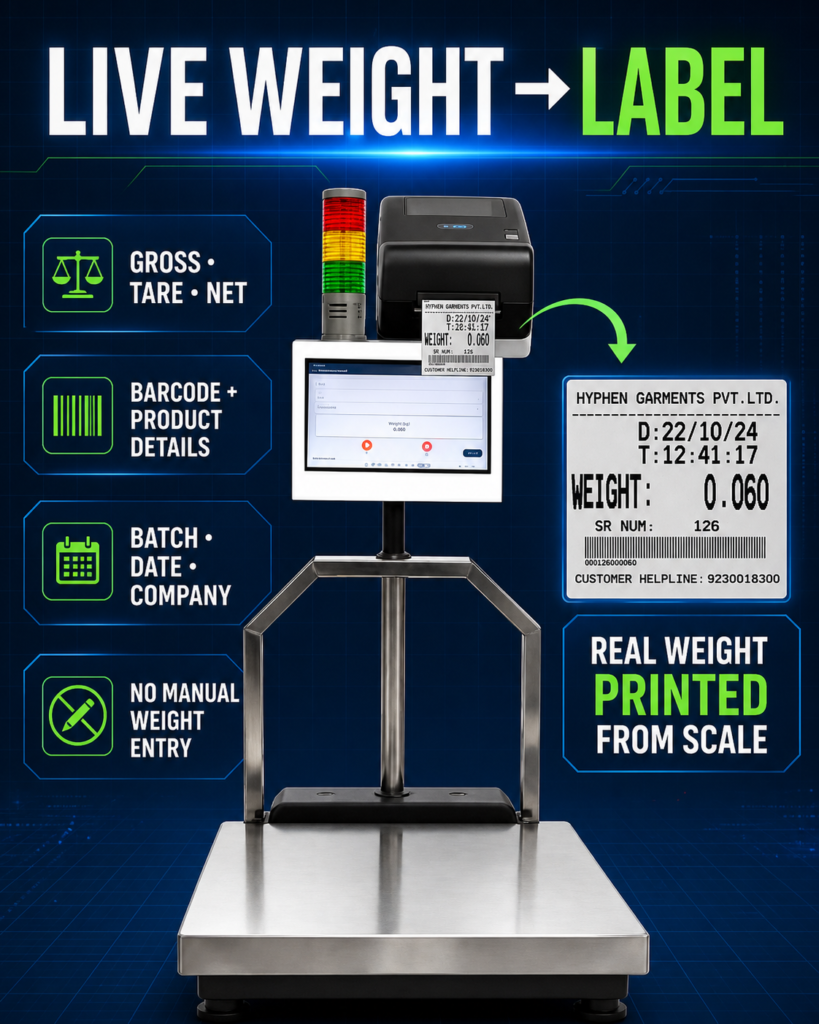 Weighing Scale With Printer & packing list